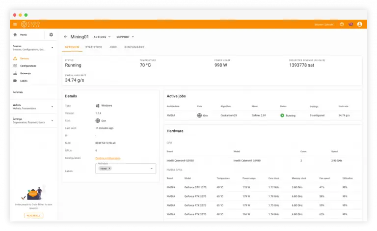 CudoMiner post-installation setup — vault wallet address configuration